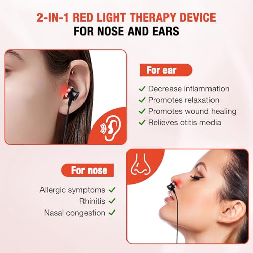 Aswaysun 650nm Red Light Therapy Device For Nose & Ear