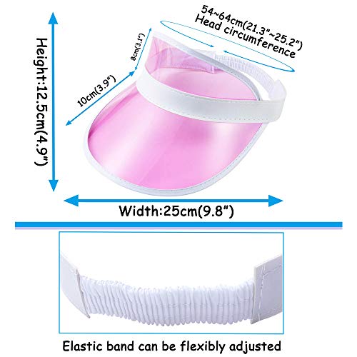 5 Pack Sun Visor Hats Women